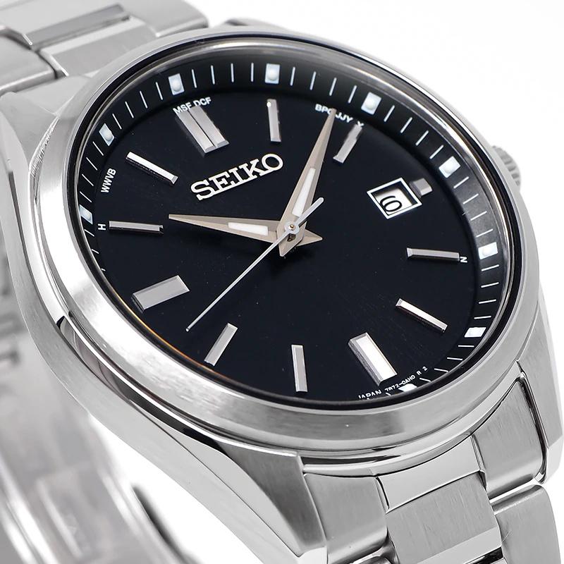 Seiko Selection S Series SBTM323 Men's Solar Radio-Controlled Watch, Black