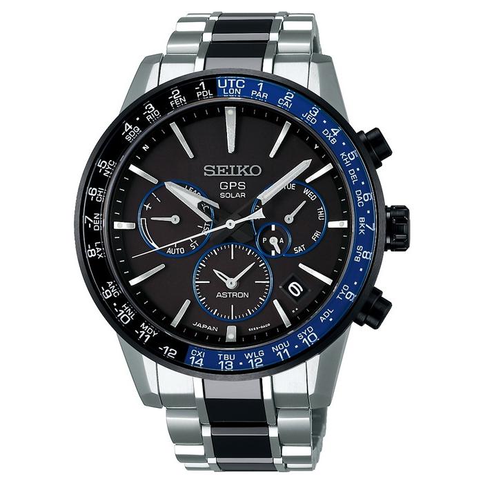 Seiko Astron Limited Edition 5X Series SBXC009 Men's Solar GPS Satellite Radio Wave Titanium Black Watch, Exclusive Model