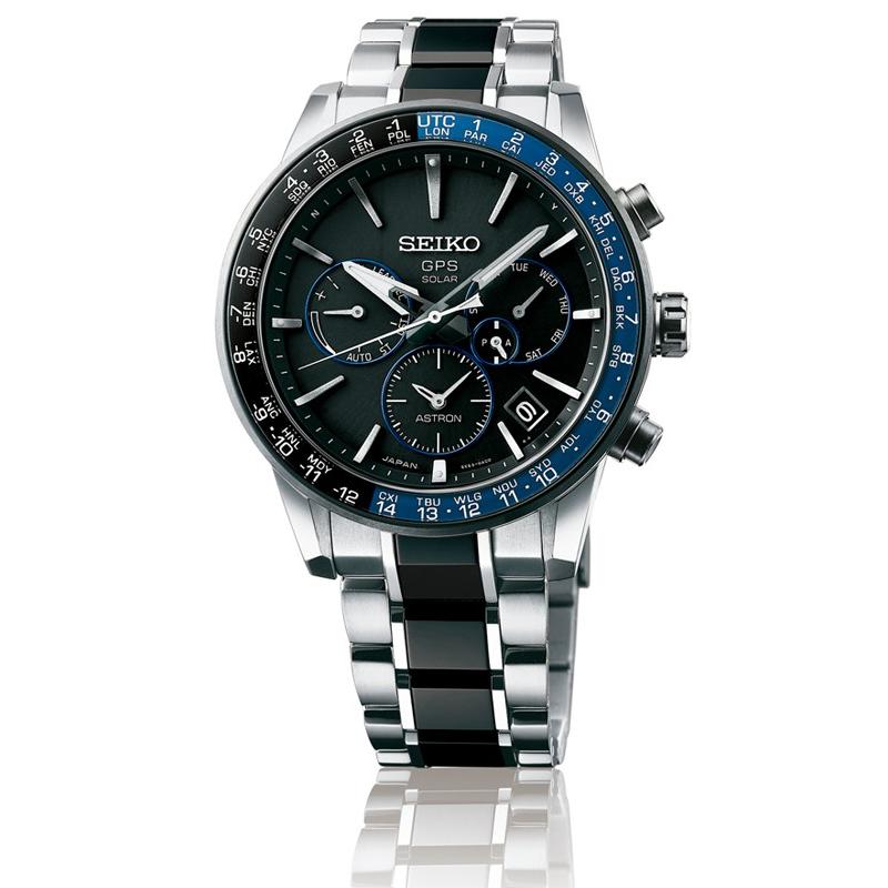 Seiko Astron Limited Edition 5X Series SBXC009 Men's Solar GPS Satellite Radio Wave Titanium Black Watch, Exclusive Model
