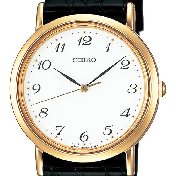 Seiko Selection Spirit Pair SCDP030 Men's Quartz Watch with White Dial and Black Leather Strap