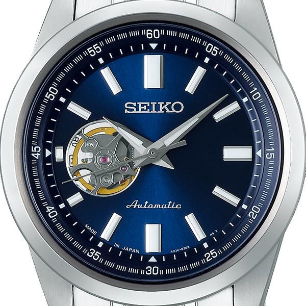 Seiko Selection Mechanical SCVE051 Men's Watch, Mechanical, Open Heart, Blue