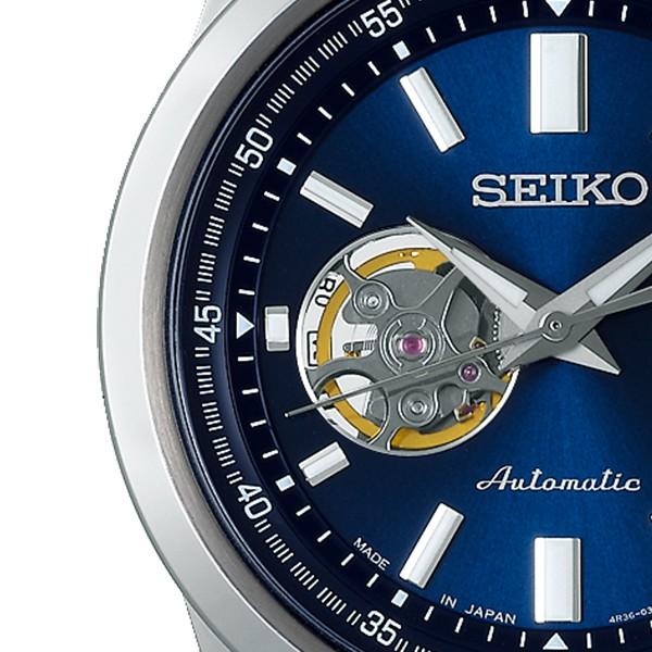 Seiko Selection Mechanical SCVE051 Men's Watch, Mechanical, Open Heart, Blue