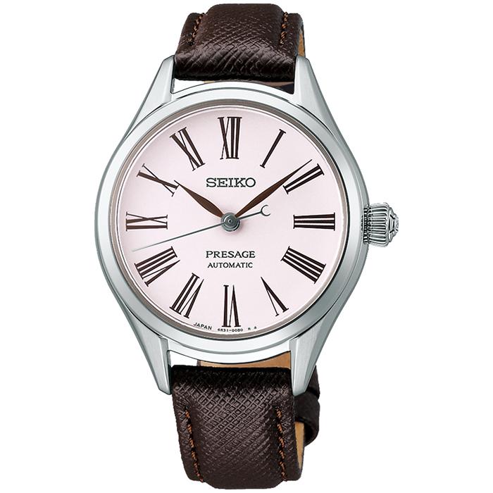 Seiko Presage Craftsmanship Series Enamel Dial Model SRRX001 Women's Mechanical Watch with Leather Strap, Exclusive