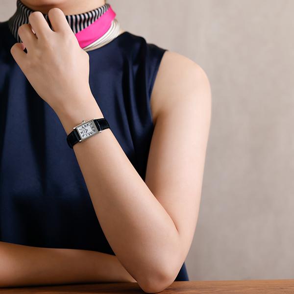 SEIKO SELECTION nano・universe Collaboration Model SSEH001 JDM Gold Dial Black Leather Strap Women's Quartz Watch