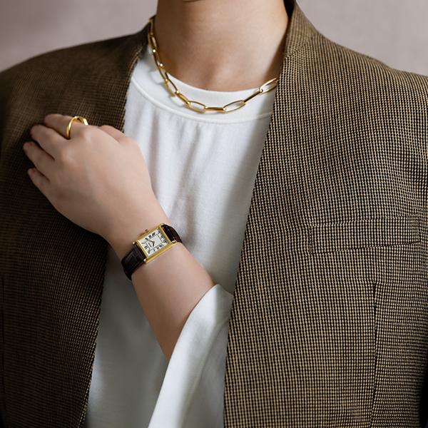 SEIKO SELECTION SSEH002 nano・universe Collaboration JDM Vintage Roman Dial Leather Women's Quartz Watch