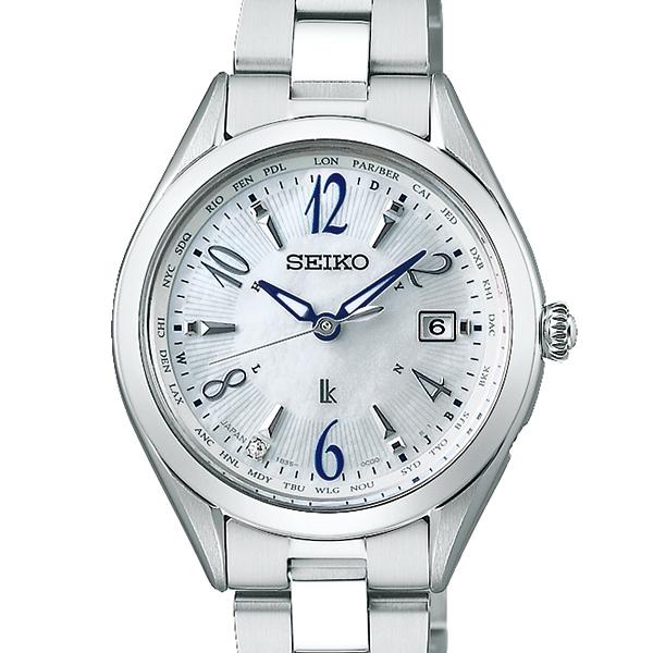 Seiko Lukia Lady Collection SSQV103 Women's Watch, Solar Radio Control, Silver