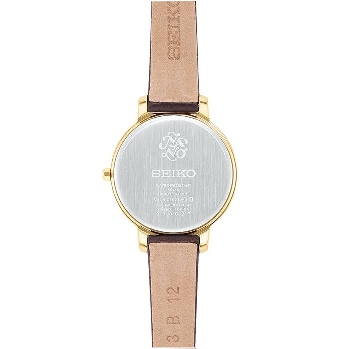 Seiko Selection nano・universe Women's Solar Watch with Leather Strap, White, STPR060