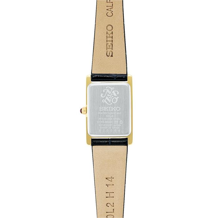 Seiko Selection nano・universe Women's Solar Watch with Leather Strap, Black, STPR070