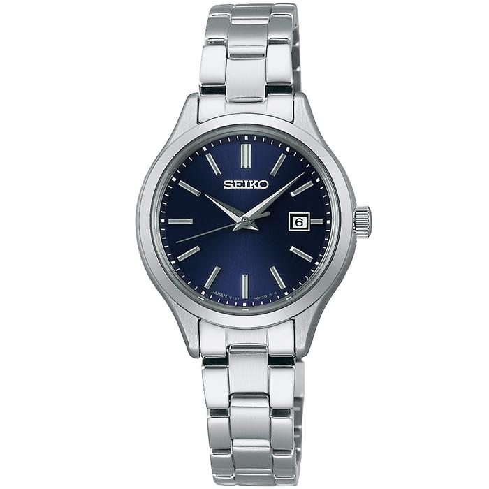 Seiko Selection S Series Pair STPX095 Women's Solar Watch, 3-Hand, Calendar, Navy