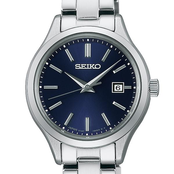 Seiko Selection S Series Pair STPX095 Women's Solar Watch, 3-Hand, Calendar, Navy