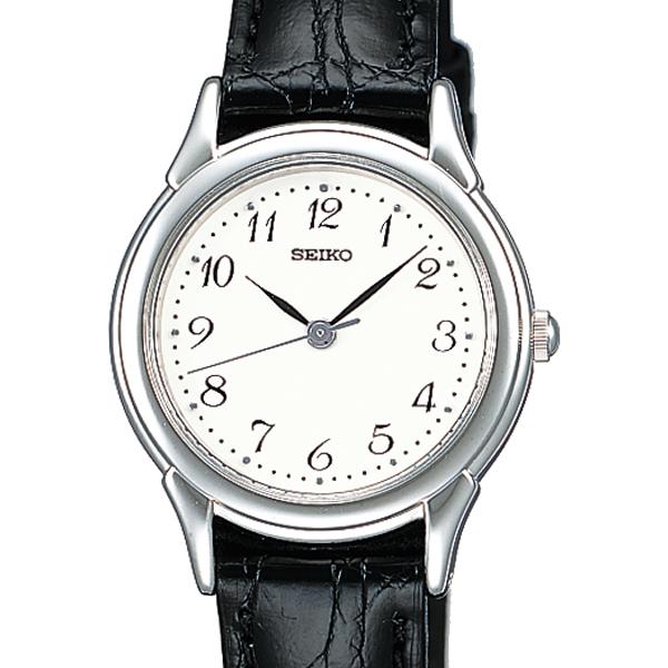 Seiko Selection Spirit Pair STTC005 Women's Quartz Watch with White Dial and Black Leather Strap