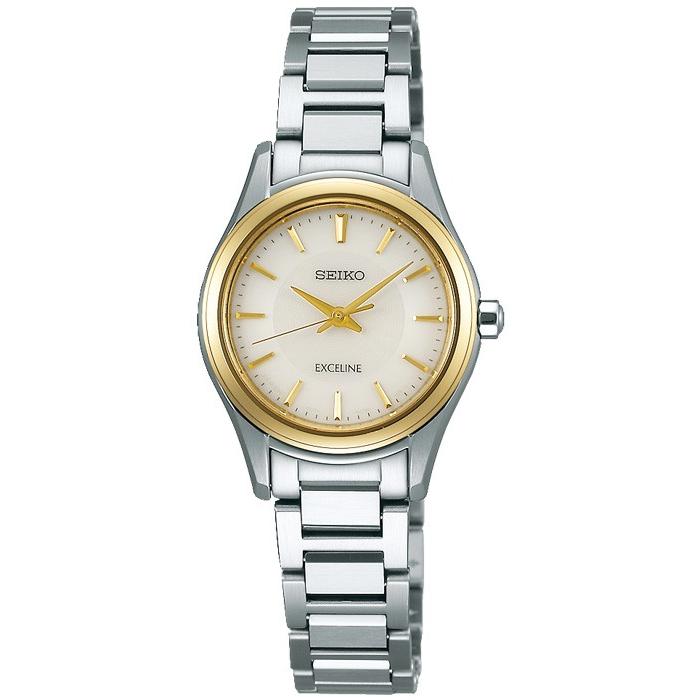 Seiko Dolce & Exceline Women's Pair Watch, Solar, White, 10 ATM Water Resistant, SWCQ094
