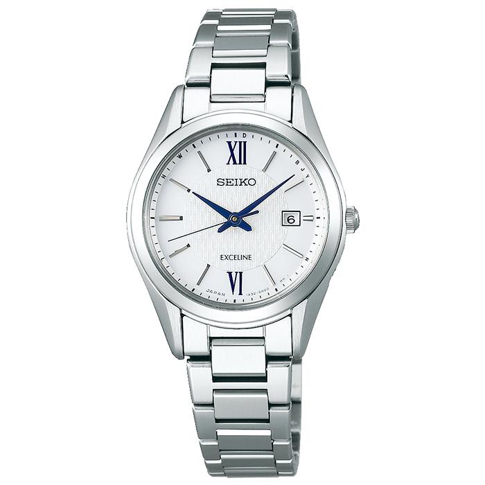 Seiko Dolce & Exceline Pair Solar Radio-Controlled Watch SWCW145 Women's Titanium Metal Band White