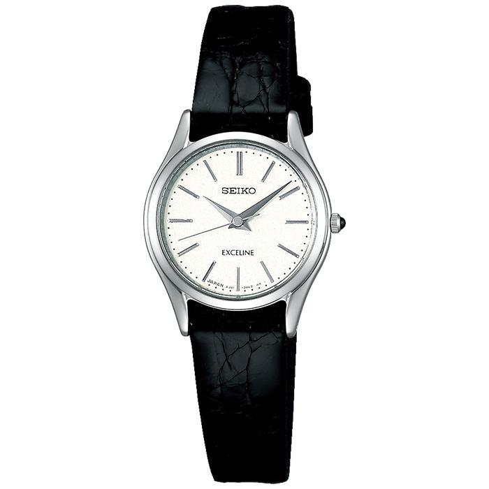 Seiko Dolce & Exceline Pair Quartz Watch SWDL209 Women's Leather Band White/Black