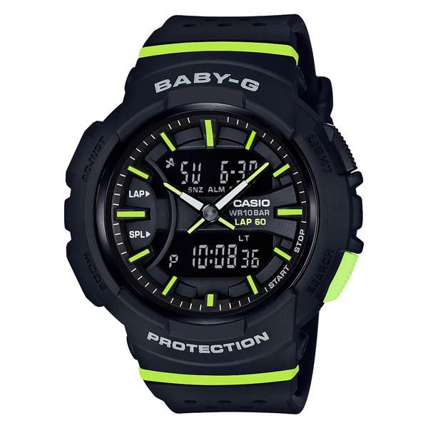 BGA-240-1A2JF BABY-G CASIO For Running Series Black Jogging Marathon Women's Watch