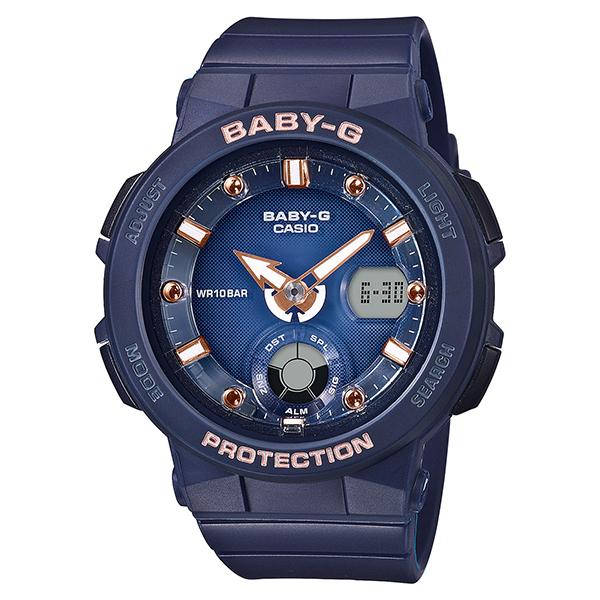 BGA-250-2A2JF Baby-G CASIO Beach Traveler Navy Blue Women's Watch