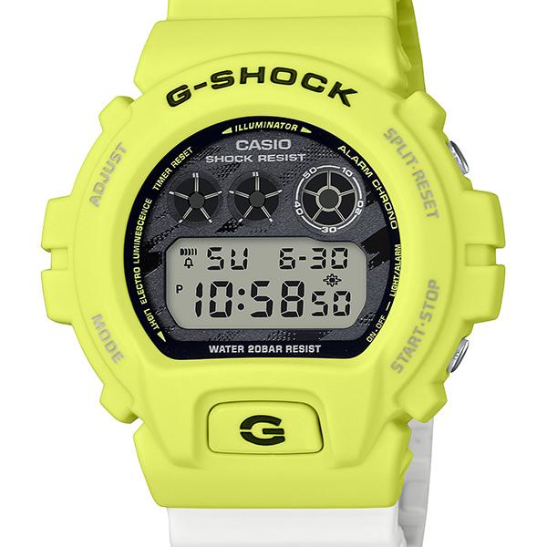 DW-6900TGA-9JF G-SHOCK CASIO Lightning Bolt Yellow and White Men's Watch