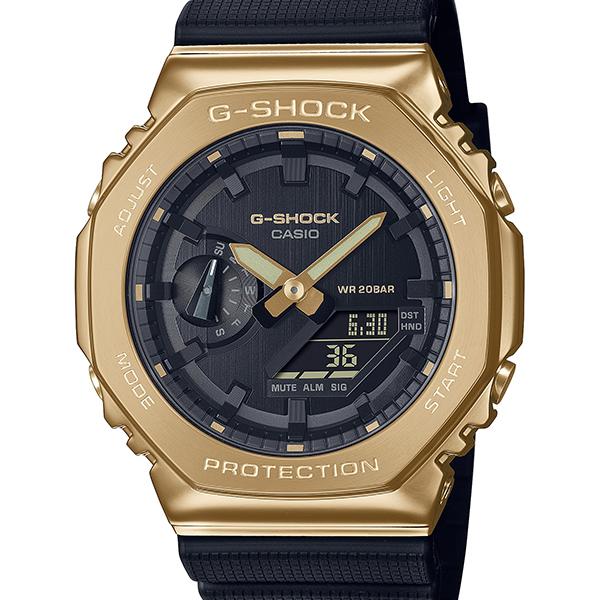 GM-2100G-1A9JF CASIO G-SHOCK Metal Covered Black and Gold Men's Watch