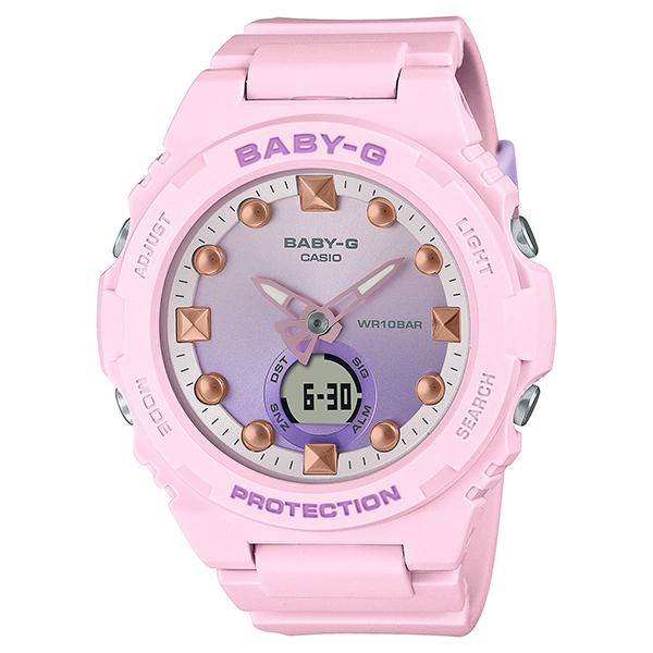 BGA-320-4AJF Baby-G Beach Scene Design Flamingo Pink Women's Watch
