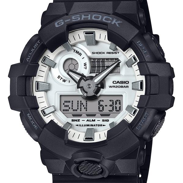 GA-700WD-1AJF G-SHOCK CASIO BLACK AND BRILLIANT WHITE Men's Watch