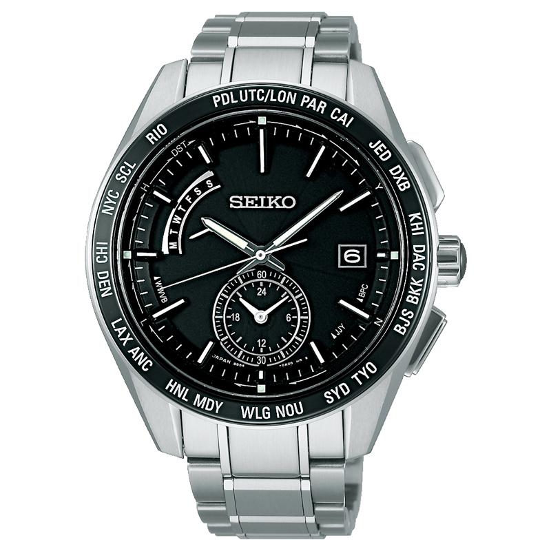SAGA167-Watch-Men's-Seiko Brightz-Solar Radio-Controlled Watch-World Time-