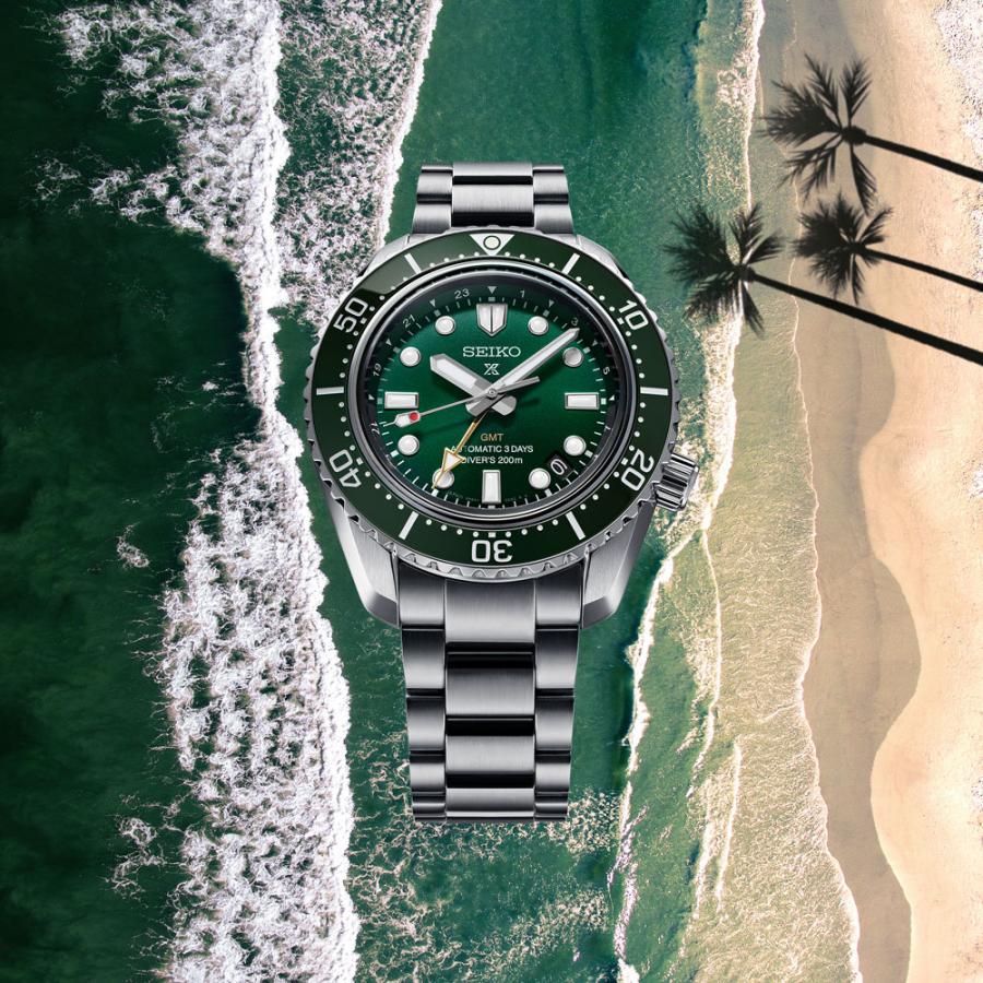 Montre Seiko Prospex SBEJ009 pour homme, automatique, 1968, modèle de plongée mécanique, design moderne, GMT, vert