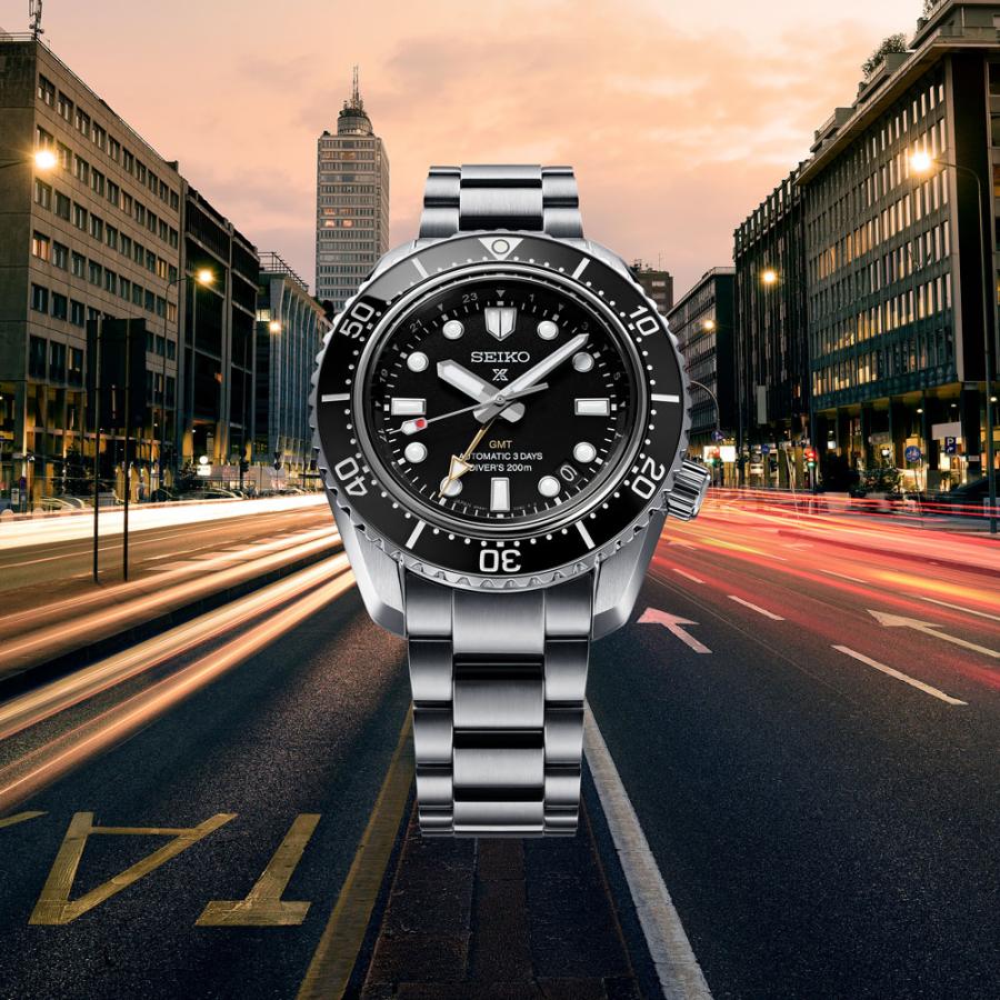 SBEJ011-Montre-Seiko-SEIKO-Prospex-Automatique-Homme-1968-Plongée Mécanique-Design Moderne-GMT-Noir-