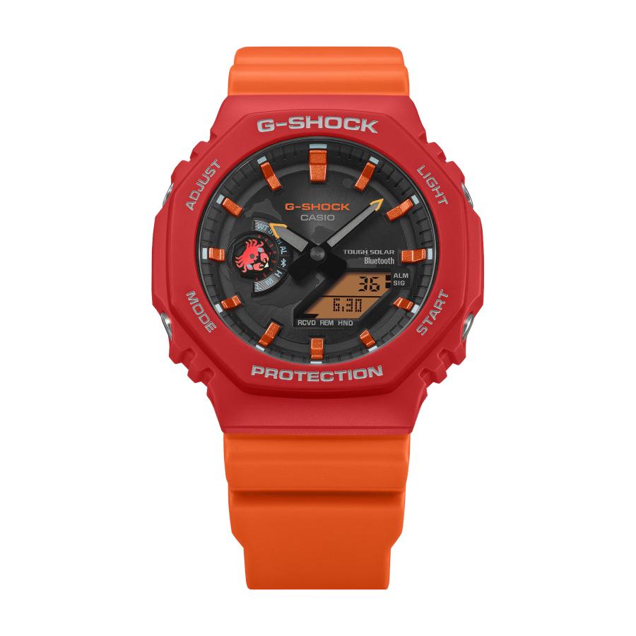CASIO G-SHOCK GA-B2100DF-4AJR JDM Tough Solar Mobile Link Analog-Digital Charles Darwin Foundation Sally Lightfoot Crab Red Men's Watch