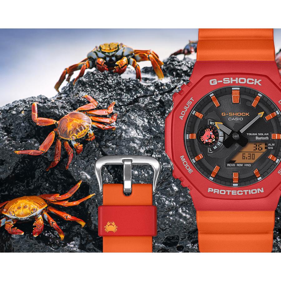 CASIO G-SHOCK GA-B2100DF-4AJR JDM Tough Solar Mobile Link Analog-Digital Charles Darwin Foundation Sally Lightfoot Crab Red Men's Watch