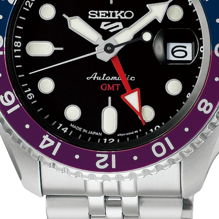 SEIKO 5 SPORTS SBSC021 JDM SKX GMT 4R34 Automatic Black Dial Made in Japan Men's Watch