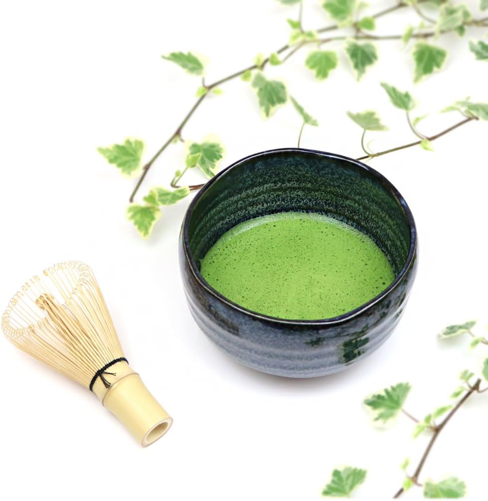 Tea ceremony tools Matcha 6-piece set Beginner Home time goods (Yame Hoshino Matcha, Matchabowl, tea whisk, tea whisk straightener, tea scoop, instruction manual) (Hekiyu tea bowl)