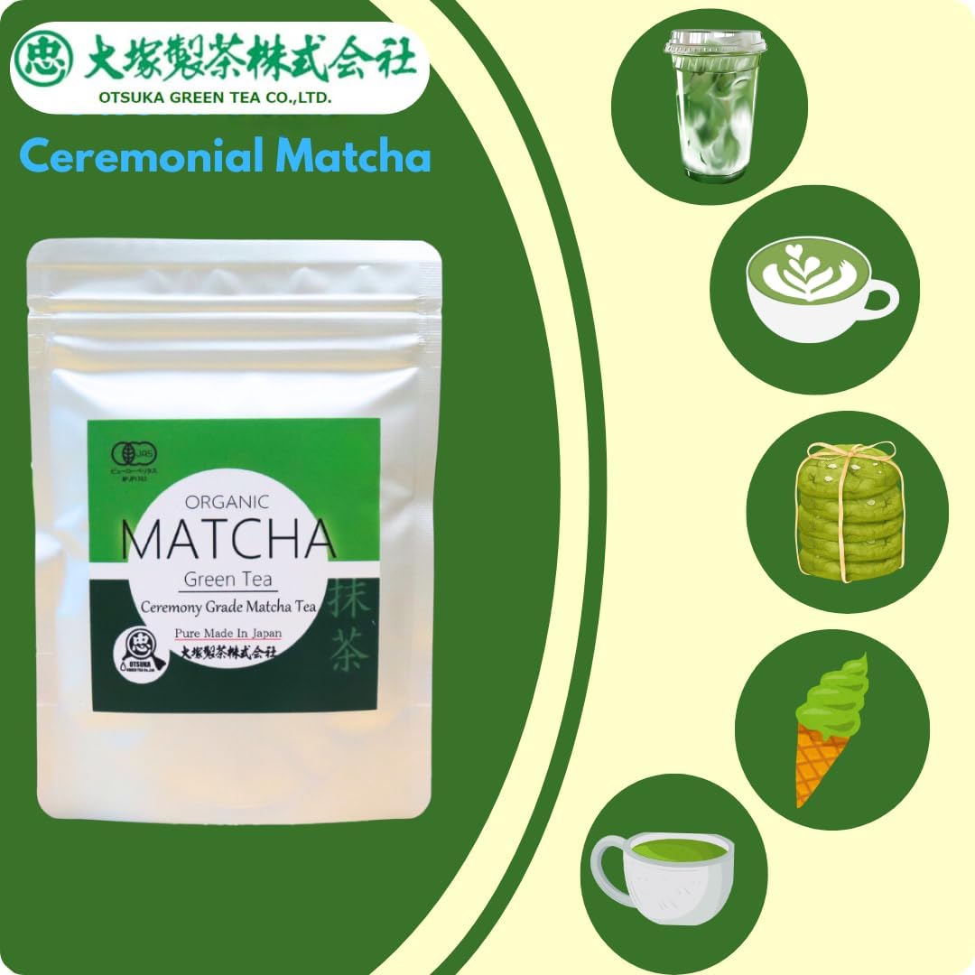 Organic Matcha Powder Made in Japan No Additives No Pesticides 30g Can Otsuka Tea Organic JAS Certified