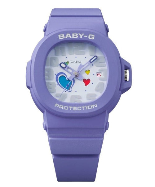 CASIO BABY-G BGA-10-6AJF JDM Playful Hearts Series Swing Heart Dial Purple Violet Analog Women's Watch