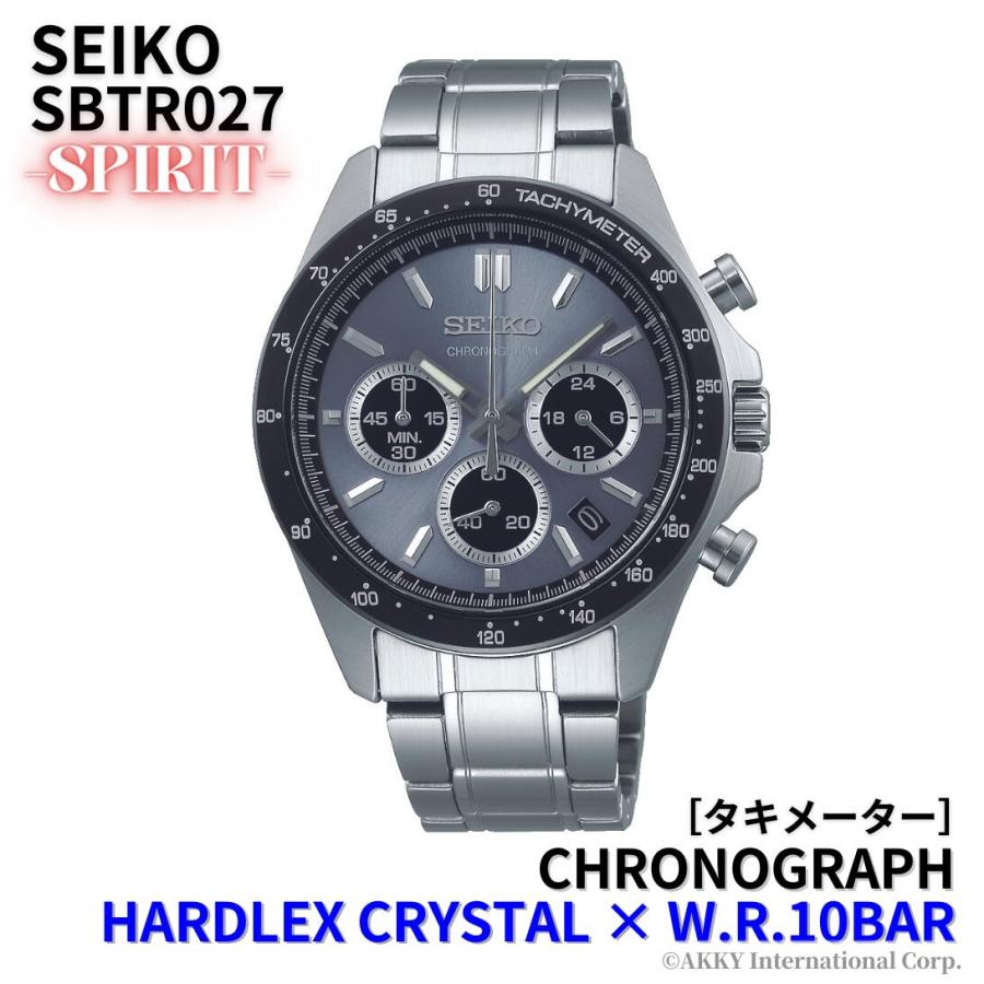 Seiko Selection SBTR027 Men's watch Chronograph 10 ATM water resistant Grey dial SEIKO Battery-operated Quartz New