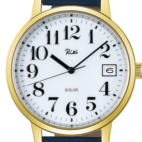 Alba Riki Standard Solar Model AKPD401 Men's and Women's Watch with White Dial and Leather Strap