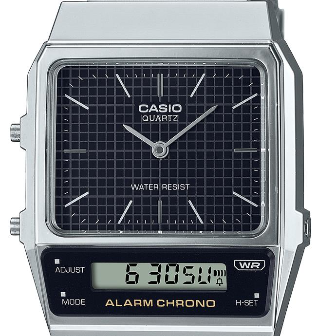 CASIO CLASSIC AQ-800E-1AJF JDM Silver Black Analog-Digital Unisex Watch