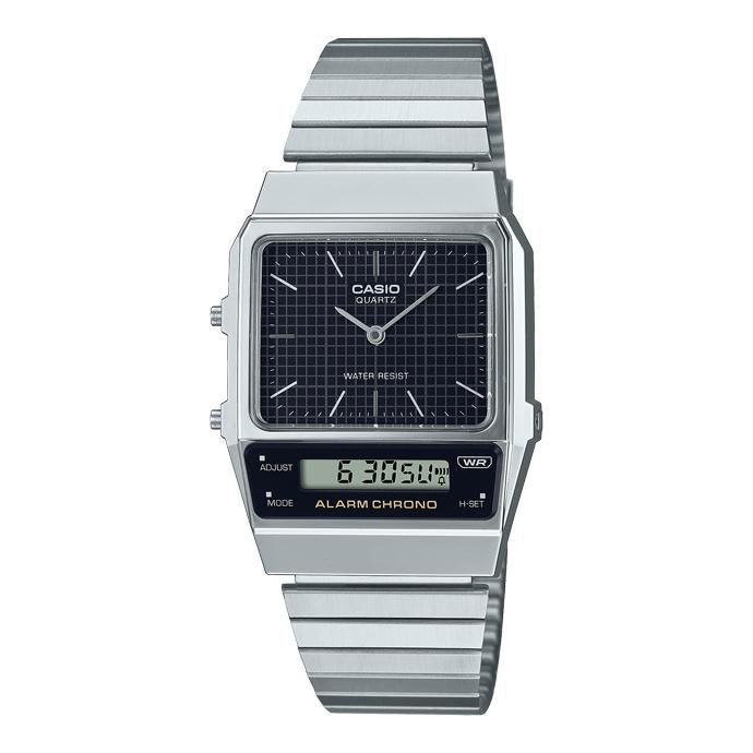 CASIO CLASSIC AQ-800E-1AJF JDM Silver Black Analog-Digital Unisex Watch
