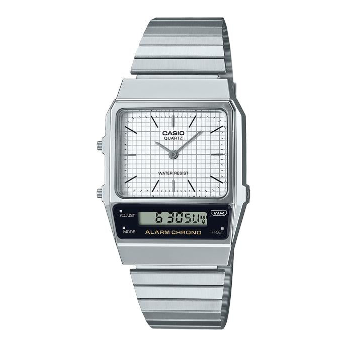 CASIO CLASSIC AQ-800E-7AJF JDM Silver Analog-Digital Unisex Watch