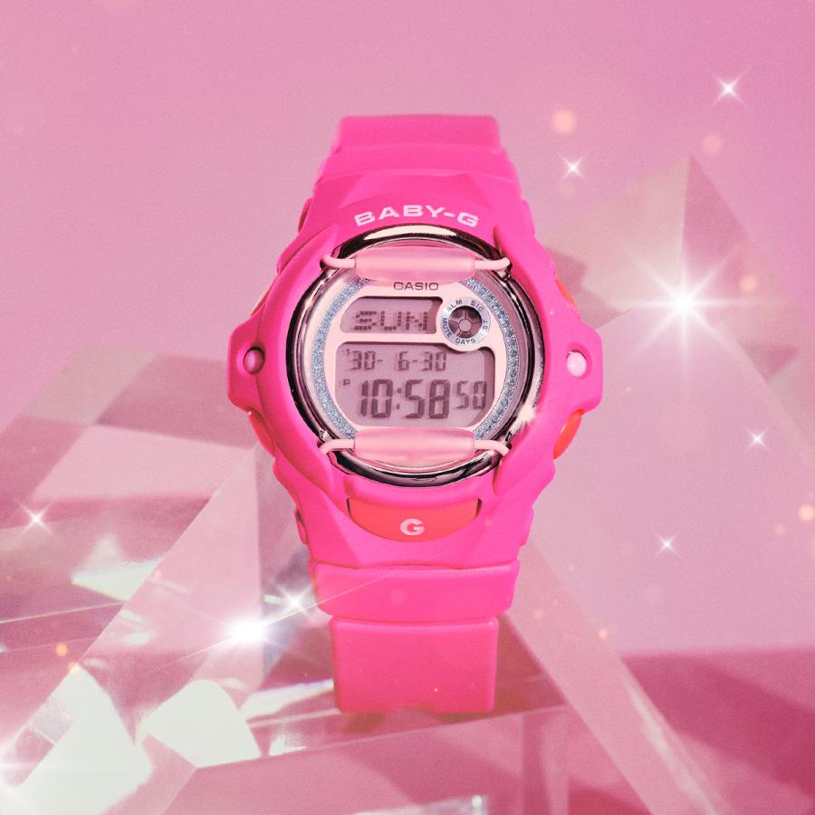 CASIO BABY-G BG-169KB-4B1JF JDM Glitter Dial Pink Front Protector Digital Ladies Watch