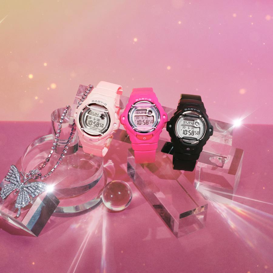 CASIO BABY-G BG-169KB-4B1JF JDM Glitter Dial Pink Front Protector Digital Ladies Watch