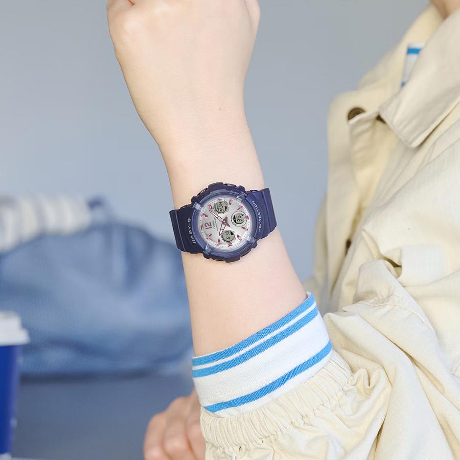 CASIO BABY-G BGA-2800-2A2JF Navy Radio Solar Analog Digital JDM Women's Watch