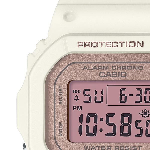 CASIO BABY-G BGD-565SC-4JF JDM Shock Resistant Digital Quartz Women's Watch 10 ATM Water Resistant Compact Square Resin White Pink