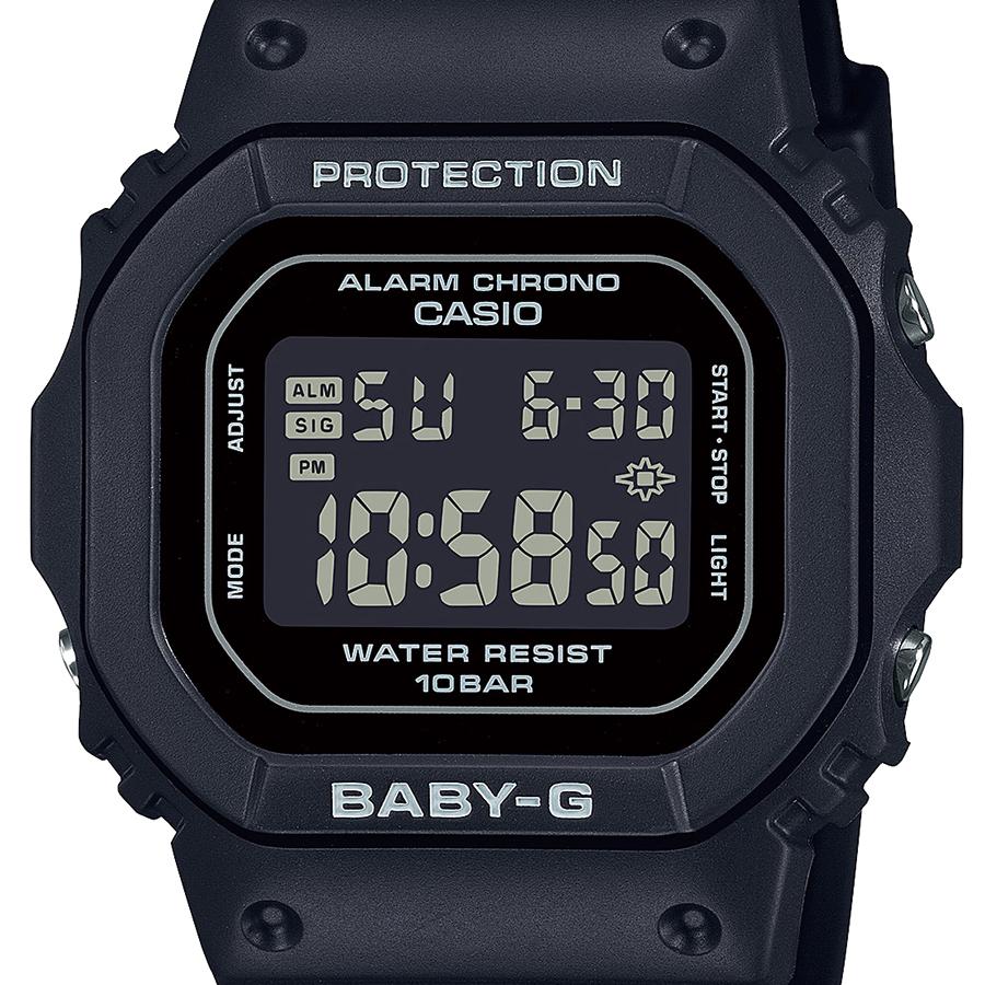 CASIO BABY-G BGD-565U-1JF JDM Square Design Digital Quartz Women's Watch 10 ATM Water Resistant Compact Slim Resin Black