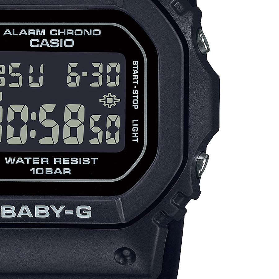 CASIO BABY-G BGD-565U-1JF JDM Square Design Digital Quartz Women's Watch 10 ATM Water Resistant Compact Slim Resin Black