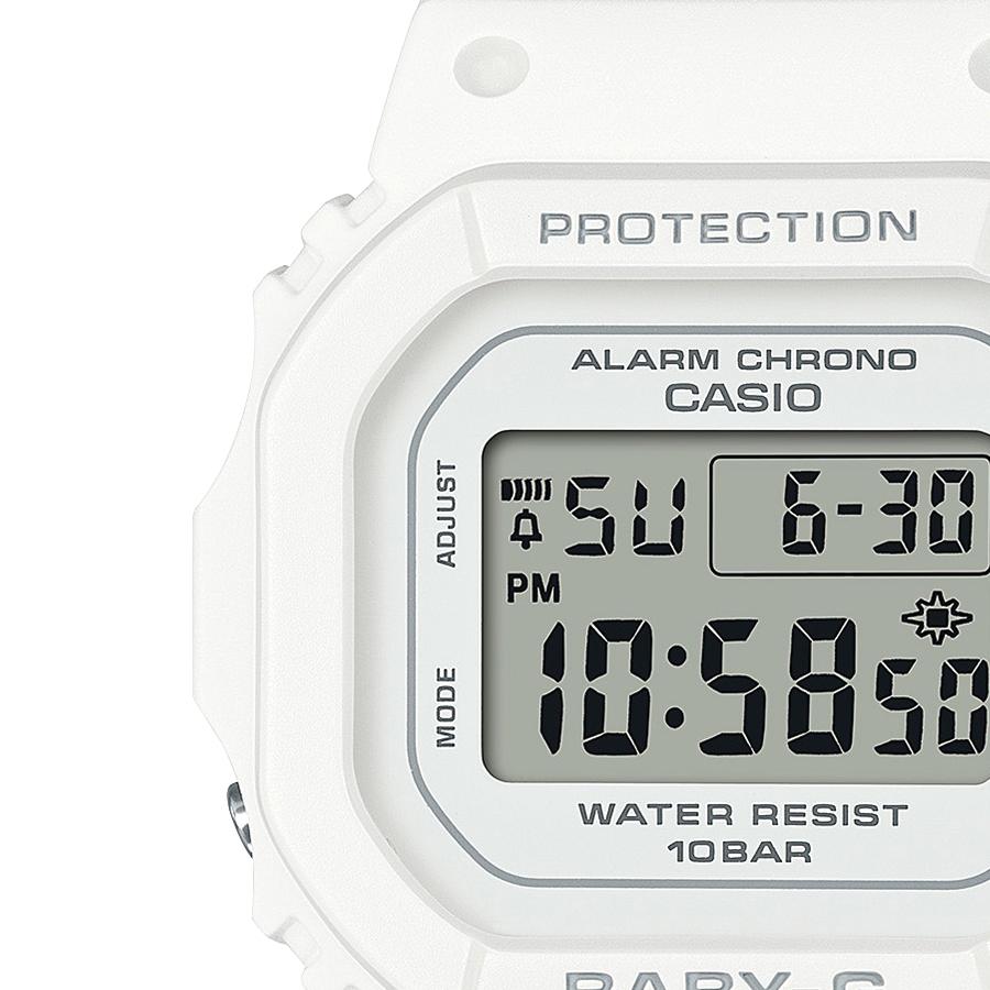 CASIO BABY-G BGD-565U-7JF JDM Square Design Digital Quartz Women's Watch 10 ATM Water Resistant Compact Slim Resin White