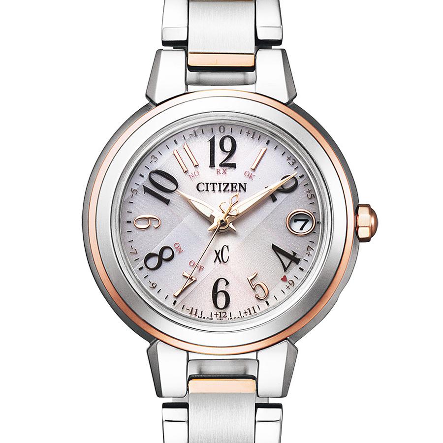 CITIZEN xC ES9434-53X JDM Eco-Drive Happy Flight Radio Controlled Pink Gold Ladies Watch