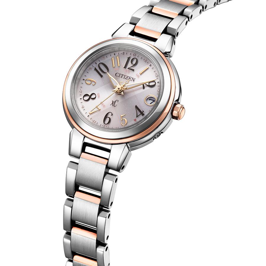 CITIZEN xC ES9434-53X JDM Eco-Drive Happy Flight Radio Controlled Pink Gold Ladies Watch