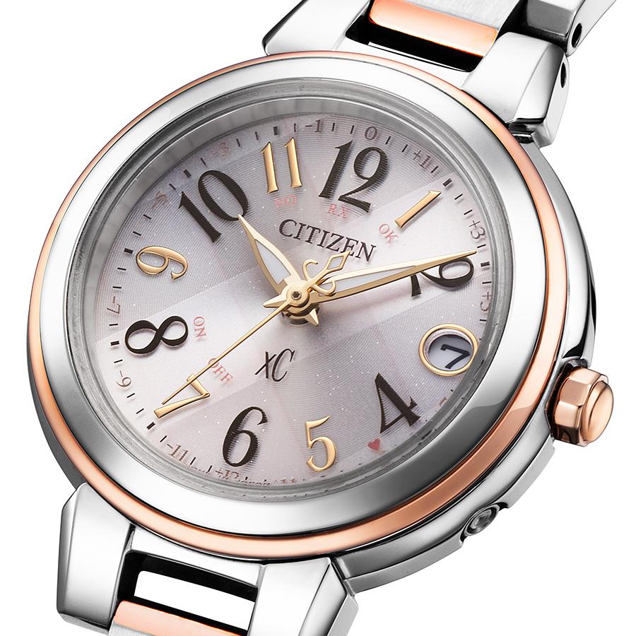 CITIZEN xC ES9434-53X JDM Eco-Drive Happy Flight Radio Controlled Pink Gold Ladies Watch