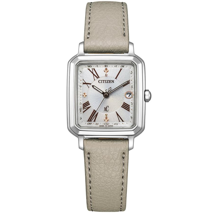 CITIZEN xC hikari collection ES9500-51A JDM Eco-Drive Radio Controlled White Dial Super Titanium Square 2Way Ladies Watch Japan Made