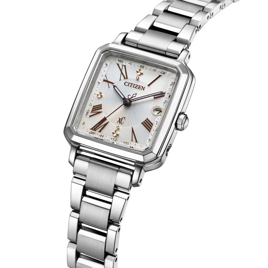 CITIZEN xC hikari collection ES9500-51A JDM Eco-Drive Radio Controlled White Dial Super Titanium Square 2Way Ladies Watch Japan Made